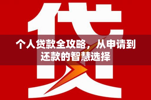 大林个人贷款全攻略，从申请到还款的智慧选择