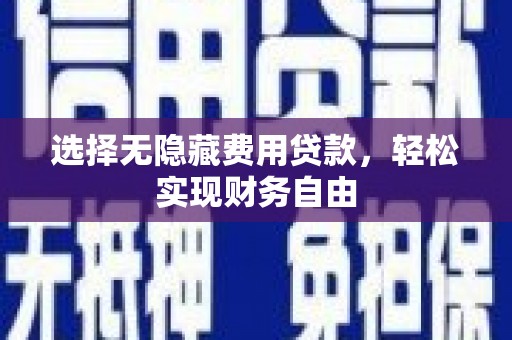 大林选择无隐藏费用贷款，轻松实现财务自由