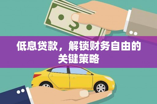 大林低息贷款，解锁财务自由的关键策略