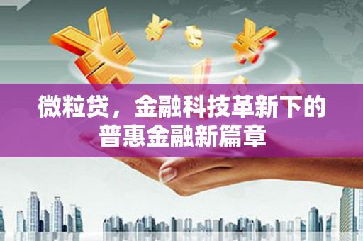 大林微粒贷，金融科技革新下的普惠金融新篇章