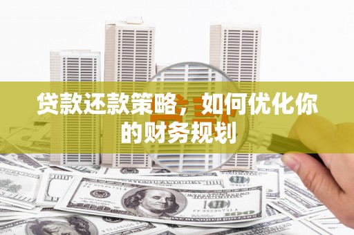 大林贷款还款策略，如何优化你的财务规划