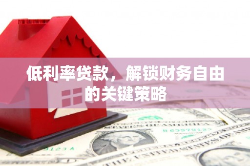 大林低利率贷款，解锁财务自由的关键策略