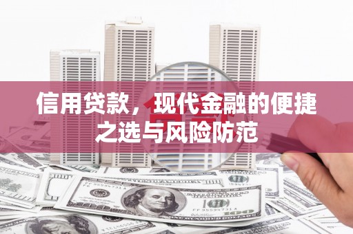 大林信用贷款，现代金融的便捷之选与风险防范
