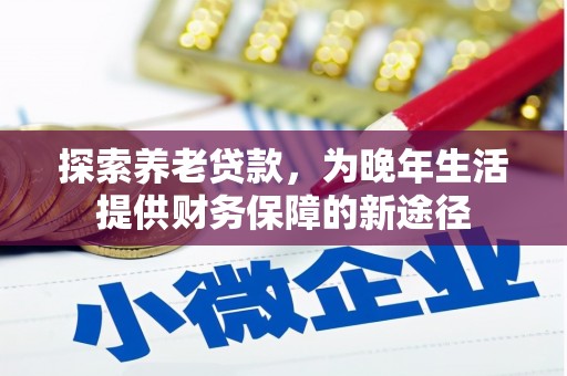 大林探索养老贷款，为晚年生活提供财务保障的新途径