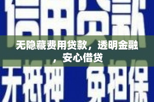 大林无隐藏费用贷款，透明金融，安心借贷