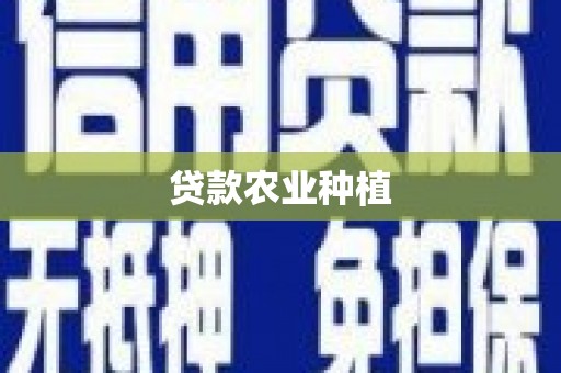 大林贷款农业种植