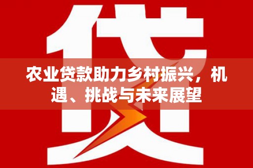 大林农业贷款助力乡村振兴，机遇、挑战与未来展望