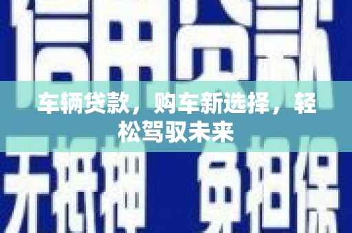 大林车辆贷款，购车新选择，轻松驾驭未来