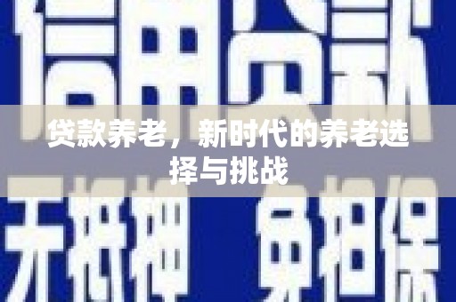 大林贷款养老，新时代的养老选择与挑战