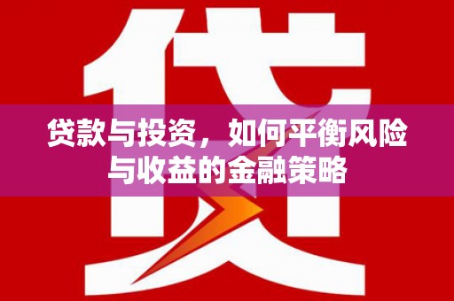 大林贷款与投资，如何平衡风险与收益的金融策略